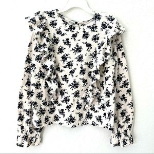 ZARA GIRLS FLORAL TOP 11/12